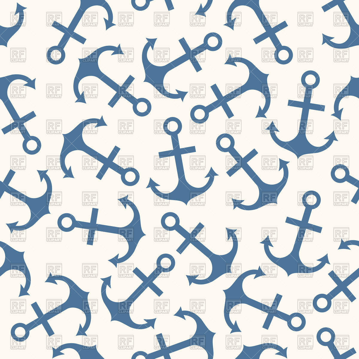 1200x1200 Seamless Pattern Of Anchor Vector Image Vector Artwork Of