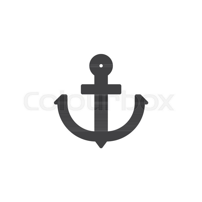 800x800 Nautical Anchor Vector Icon. Filled Flat Sign For Mobile Concept
