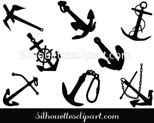 500x400 Anchor Silhouette Vector Graphics Silhouettes Vector