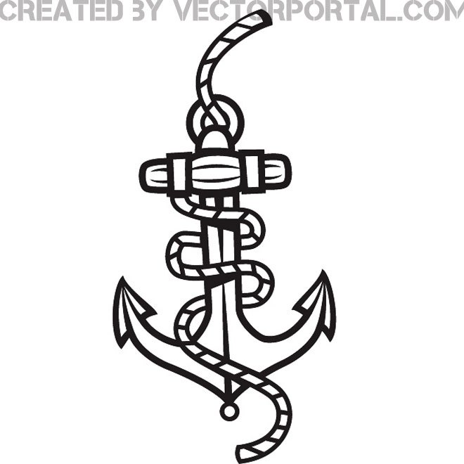 660x660 Anchor And Rope Graphics Free Vector 123freevectors