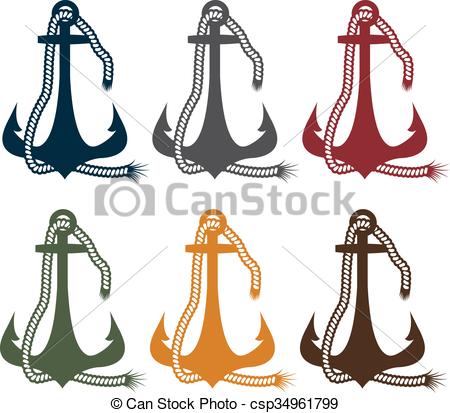 450x413 Anchor And Rope Vector Design Template.