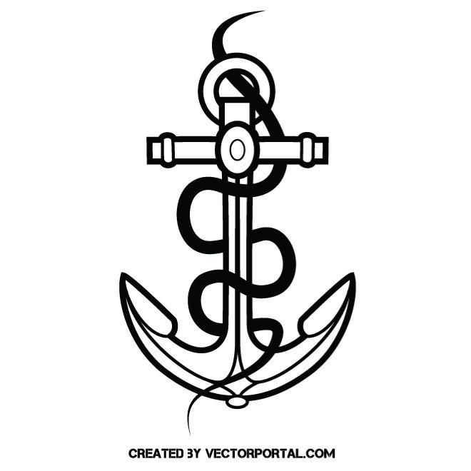 660x660 Anchor And Rope Vector Image Various Vectors