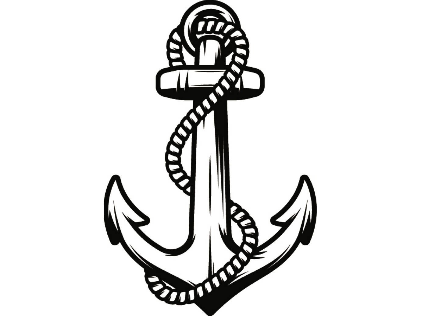 Anchor With Rope Vector at GetDrawings | Free download