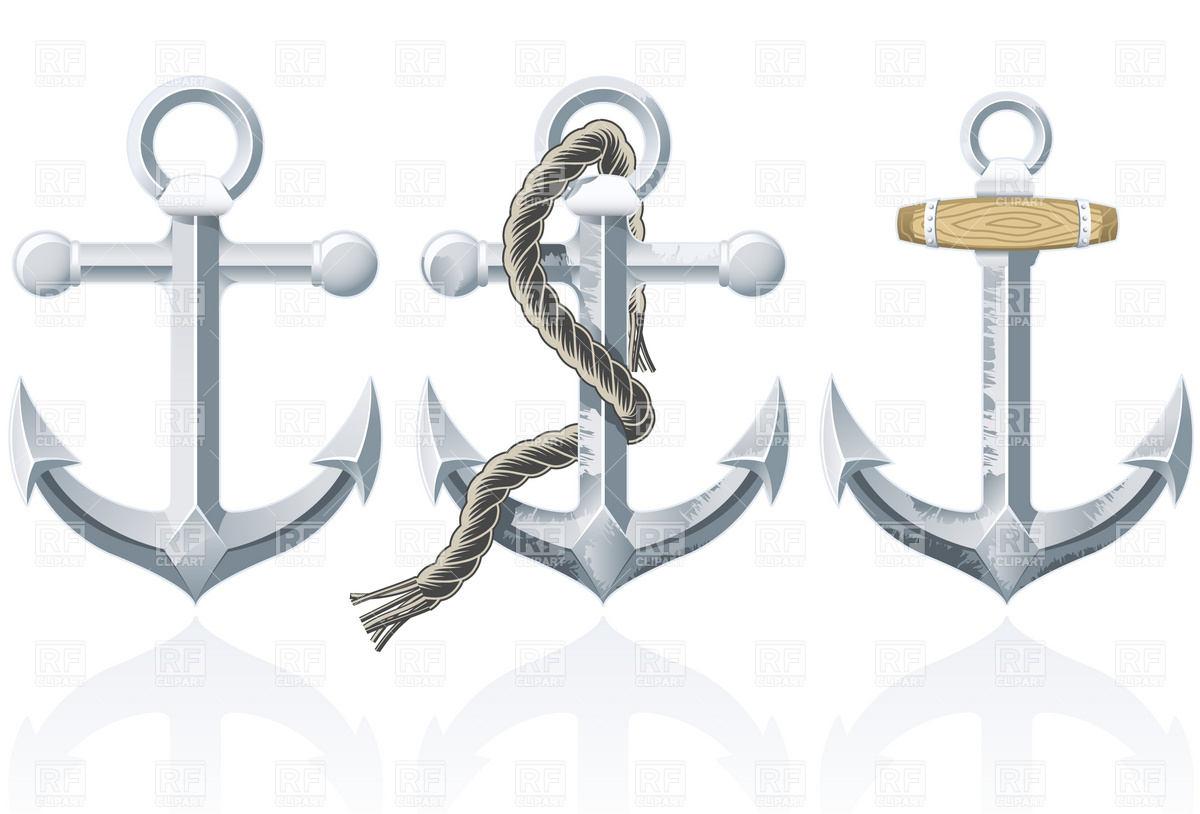 1200x814 Rusty Anchors With Rope Vector Image Vector Artwork Of Objects