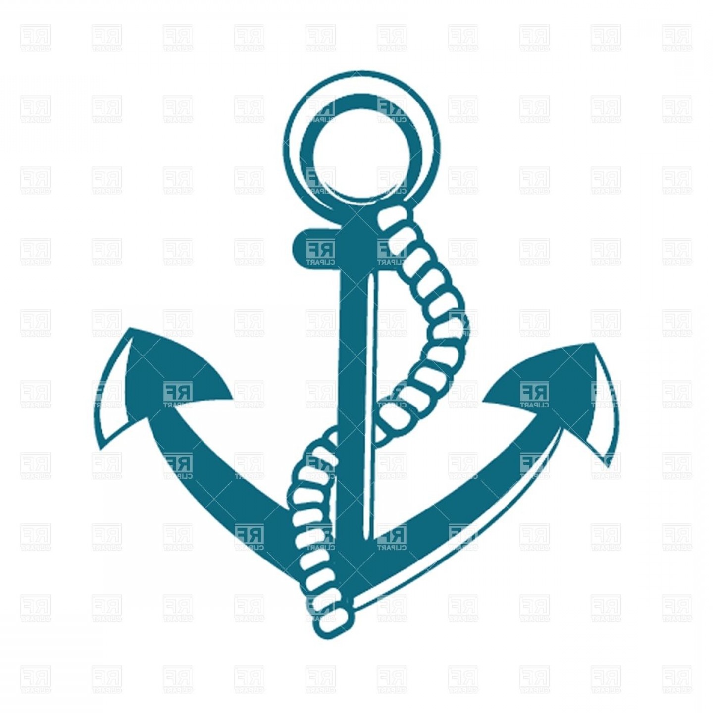 1440x1440 Anchor With Rope Vector Clipart Orangiausa