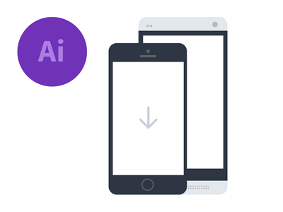 400x300 Free Iphone Amp Android Phone Flat Mockup Vector