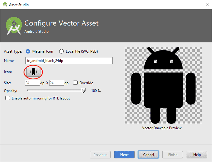 702x539 Adding Vector Assets In Android Studio