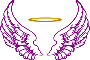 300x201 Angel Halo With Wings Clip Art