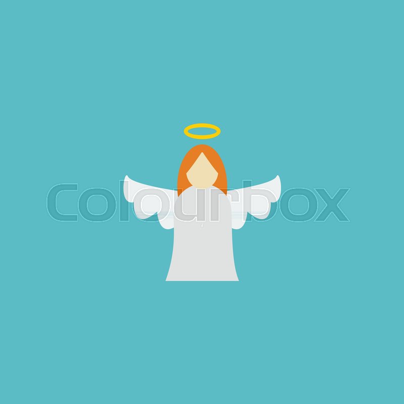 800x800 Flat Icon Angel Element. Vector Illustration Of Flat Icon Halo