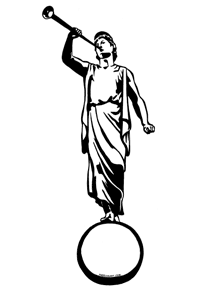 200x300 Moroni Silhouette (Lds) Angel Moroni