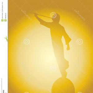 300x300 Stock Photo The Latter Day Saints Angel Moroni Blowing A Horn On A