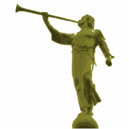 512x512 Angel Moroni Silhouette Clip Art