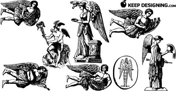 568x294 Free Vintage Winged Angel Vectors Psd Files, Vectors Amp Graphics