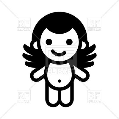 400x400 Cute Angel Vector Image Vector Artwork Of Icons And Emblems