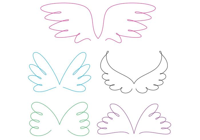 700x490 Curly Angel Wing Vectors