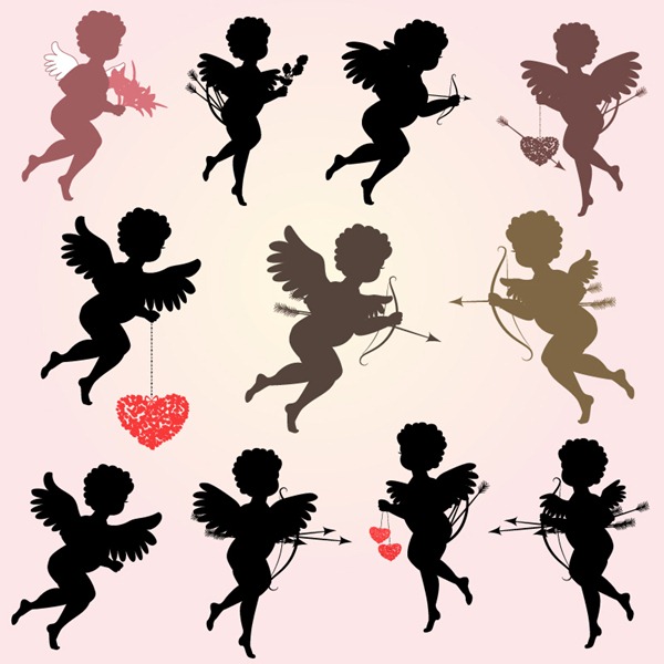 600x600 Romantic Angel Silhouette Vector Graphics My Free Photoshop World