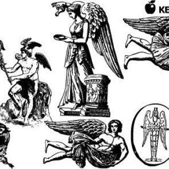 340x340 The Angel Free Vector Art 123freevectors