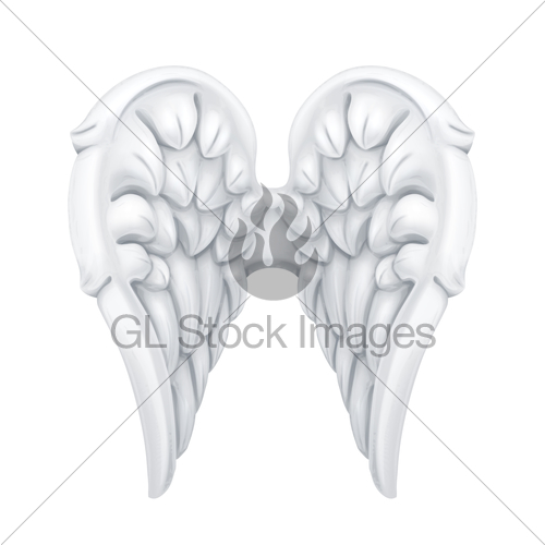 500x500 Angel Wings Vector Gl Stock Images