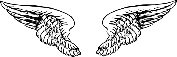 594x191 Angel Wings Clip Art Free Vector 4vector