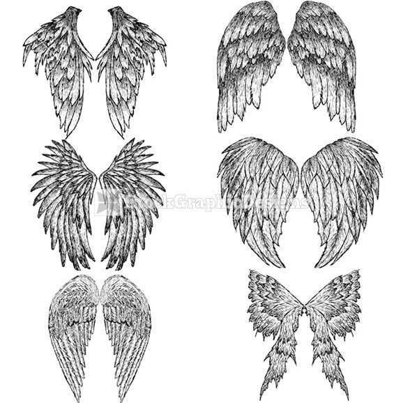578x578 Drawn Hand Angel Wings