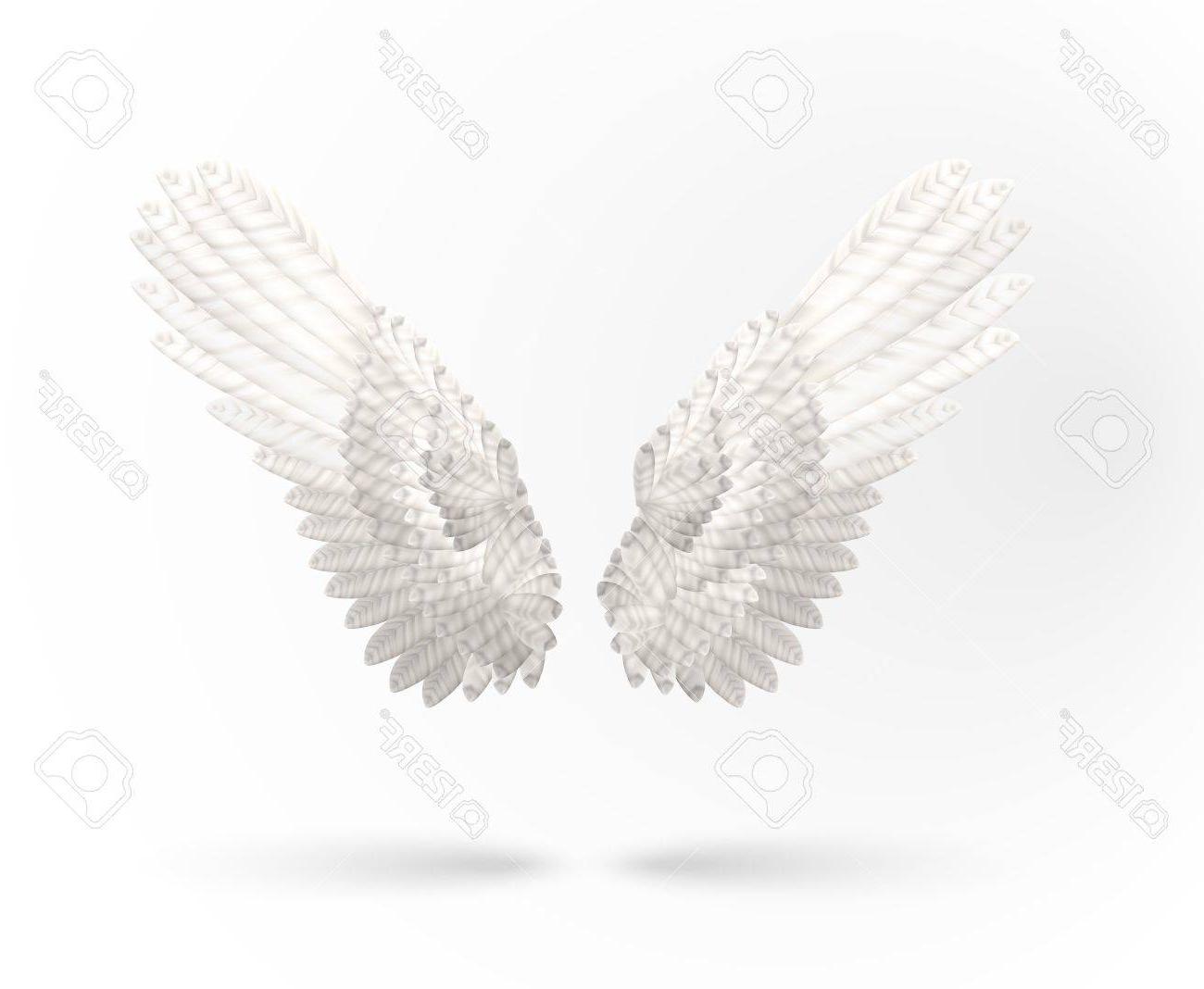 1300x1068 Unique White Angel Wings Vector Drawing Free Vector Art, Images