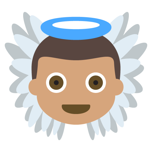 512x512 Baby Angel Medium Skin Tone Emoji Emoticon Vector Icon Free