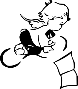 261x300 Little Angel Crawling Clip Art