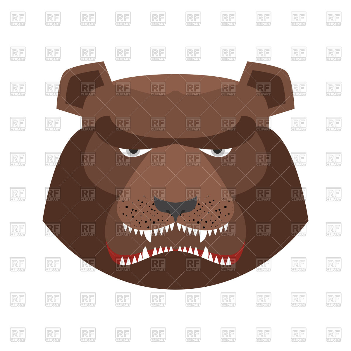 1200x1200 Angry Bear Head Vector Image Vector Artwork Of Plants And