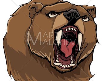 340x270 Angry Bear Vector Etsy