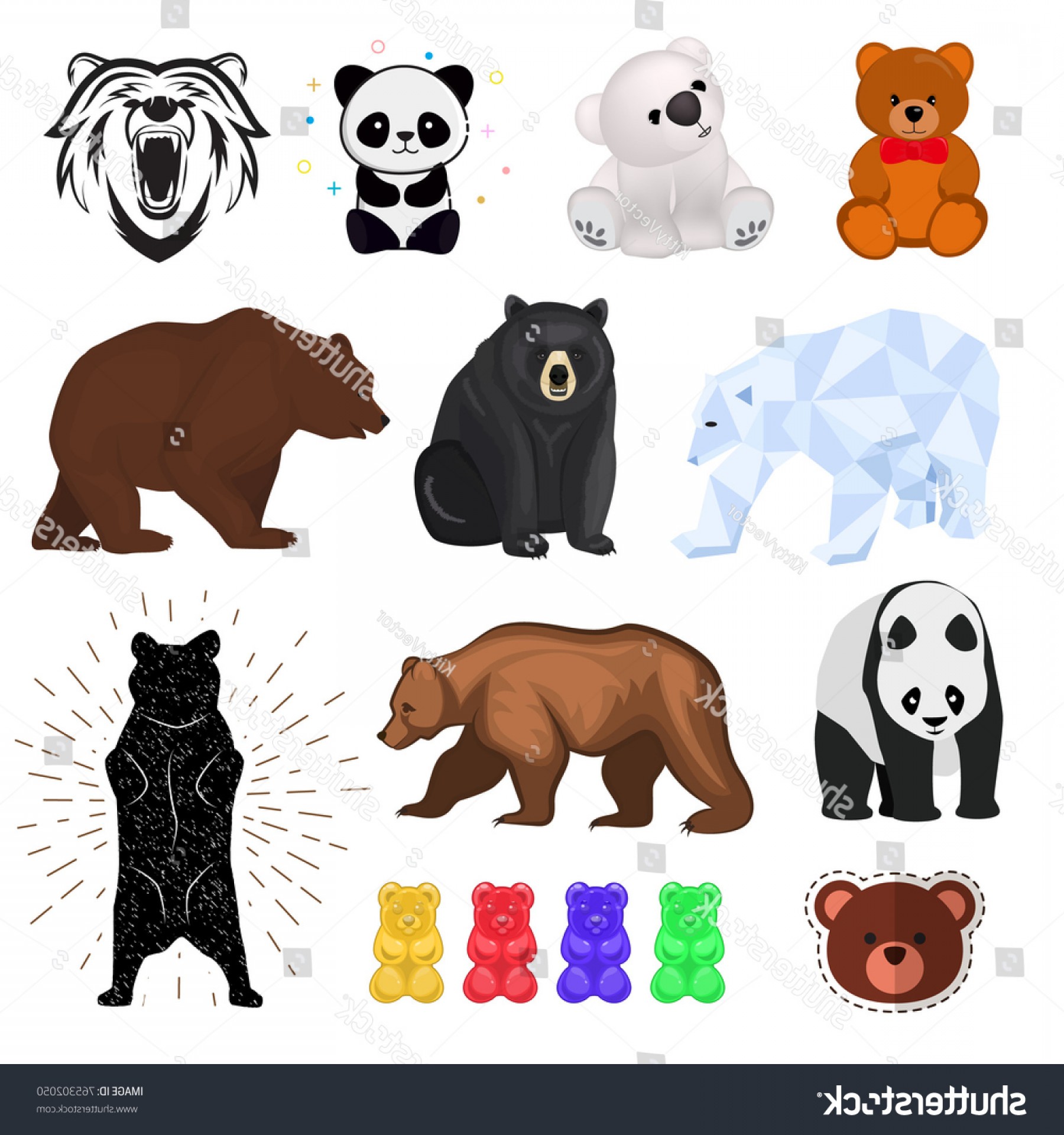 1800x1920 Bear Vector Wild Animal Angry Brown Shopatcloth