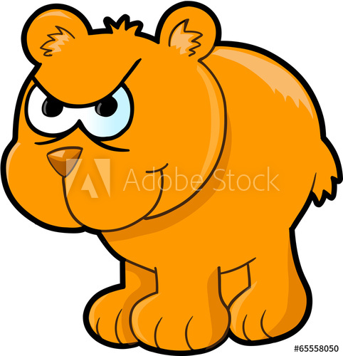 482x500 Angry Bear Vector Illustration