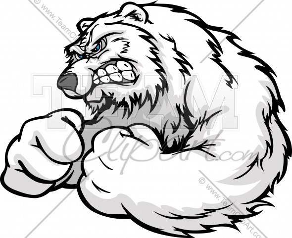 590x481 Angry Bear Vector