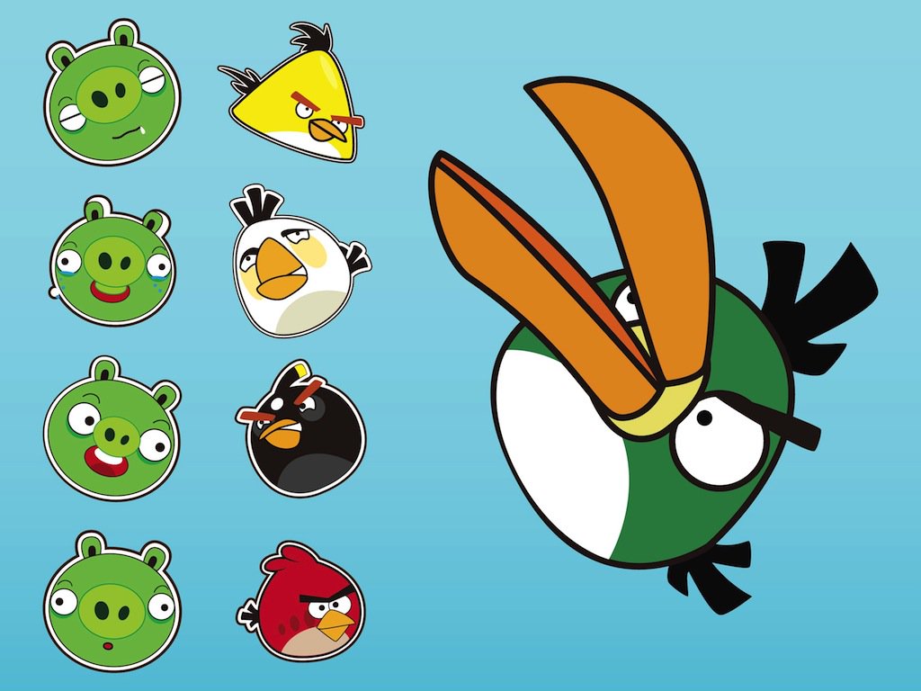 1024x768 Angry Birds Vectors Vector Art Amp Graphics