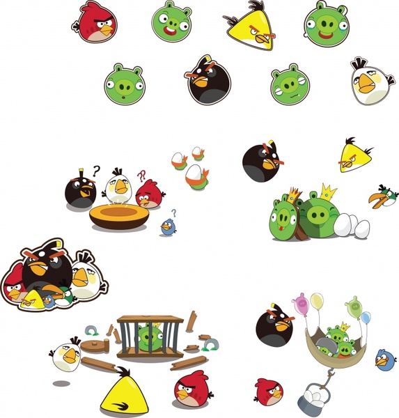 573x600 Angry Birds Vector Free Vector In Adobe Illustrator Ai ( .ai