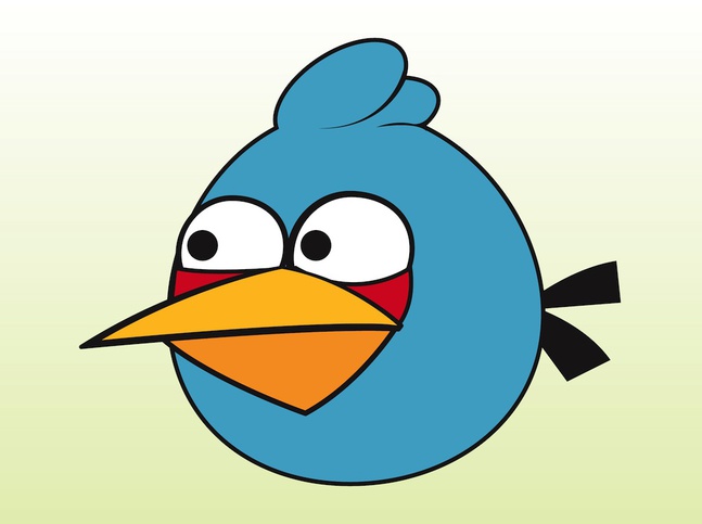 647x483 Blue Angry Bird Gaming Cartoon Vector Free Download