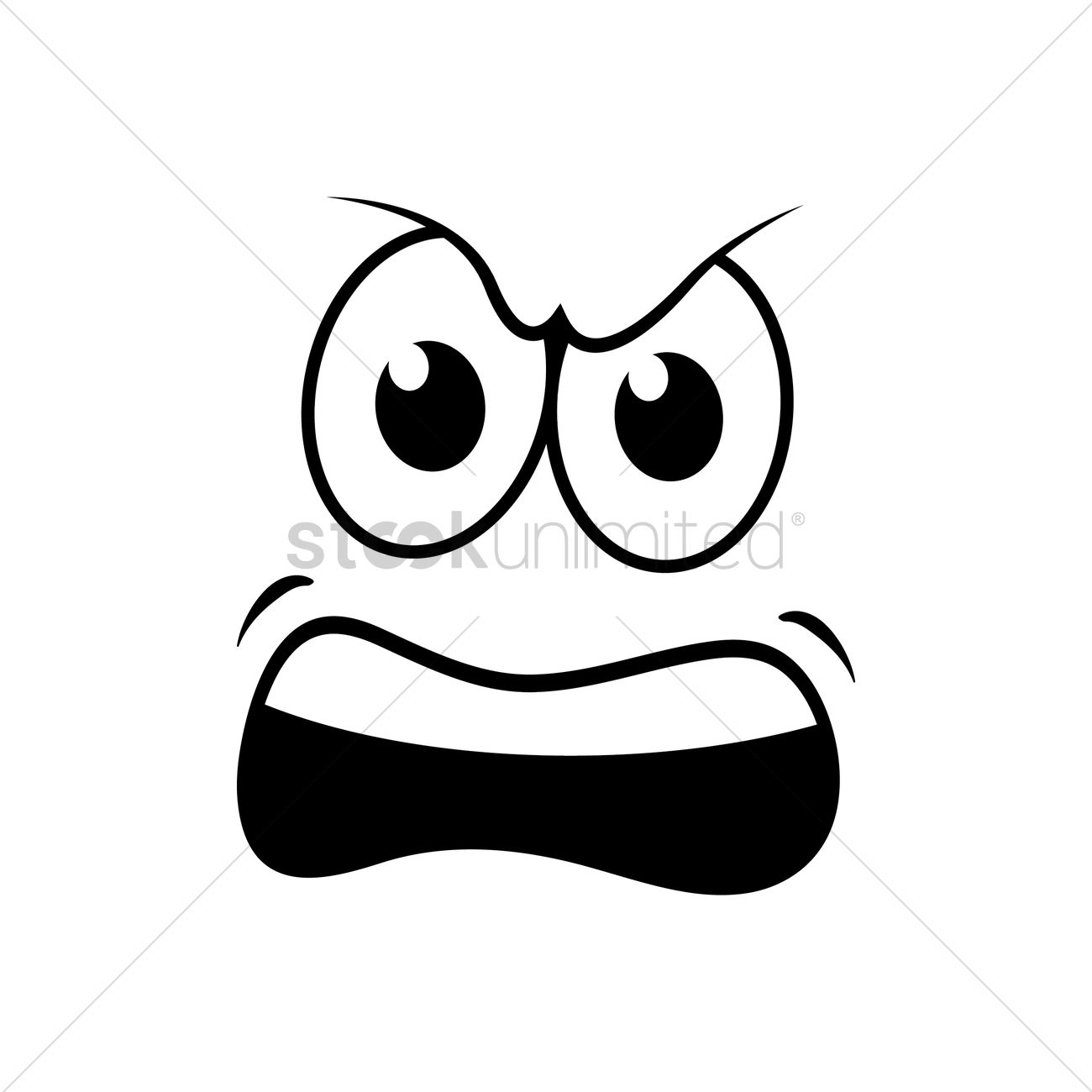 1300x1300 Angry Expression Vector Image