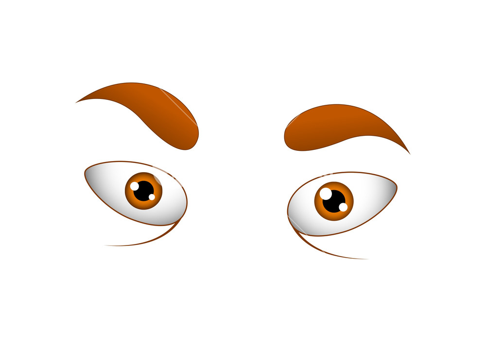 1000x705 Angry Cartoon Eyes Vector Illustration Royalty Free Stock Image