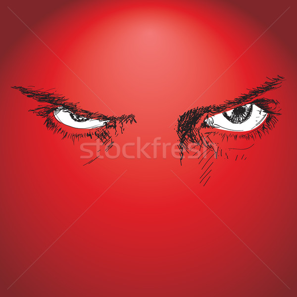 600x600 Angry Eyes Vector Illustration Engin Korkmaz (Hypnocreative