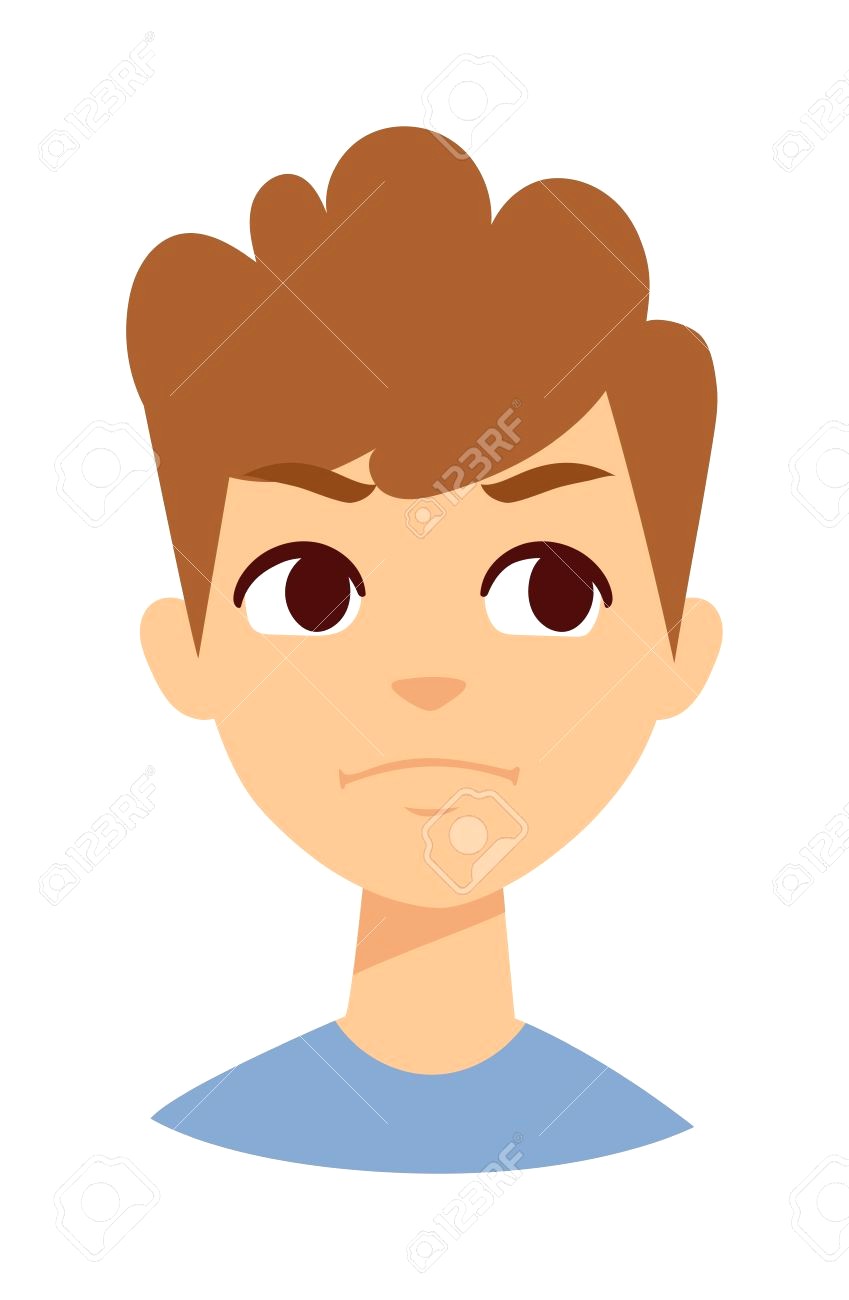 849x1300 57318137 Boy Makes Angry Face Vector And Cute Little Cartoon