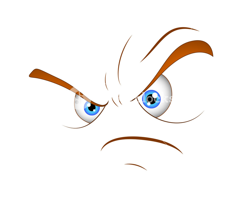 1000x820 Cartoon Angry Face Vector Expression Royalty Free Stock Image