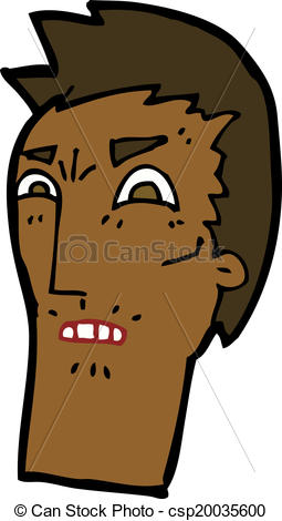 255x470 Cartoon Angry Face Vector Clipart