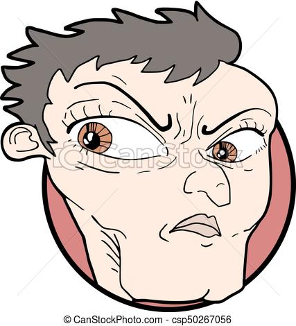 427x470 Creative Design Of Angry Face Clipart Vector