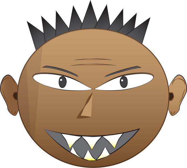 637x570 Emo Punk Angry Face Vectors