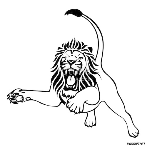 500x500 Angry Lion Attack