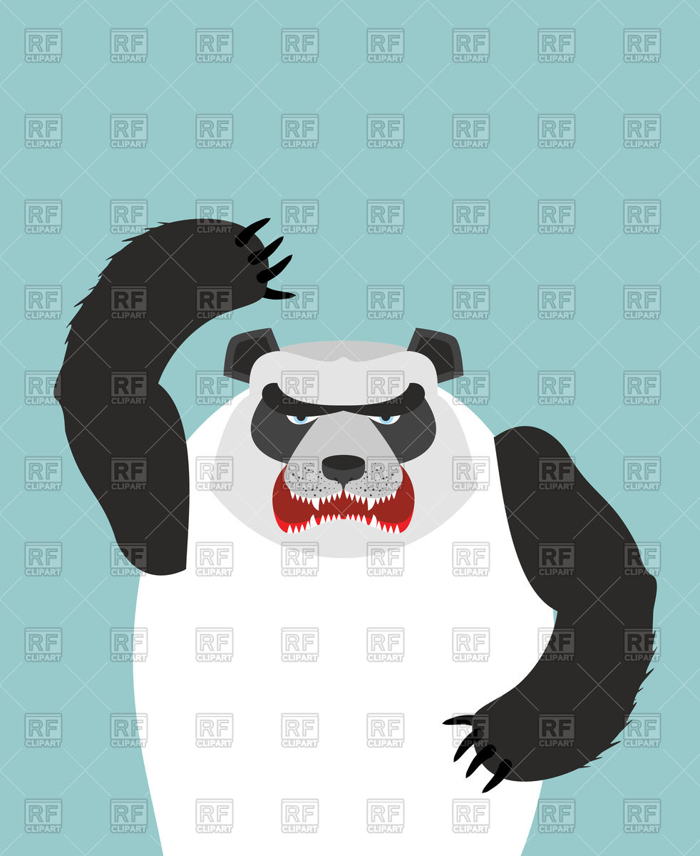 982x1200 Angry Panda Bear Vector Image Vector Artwork Of Plants And