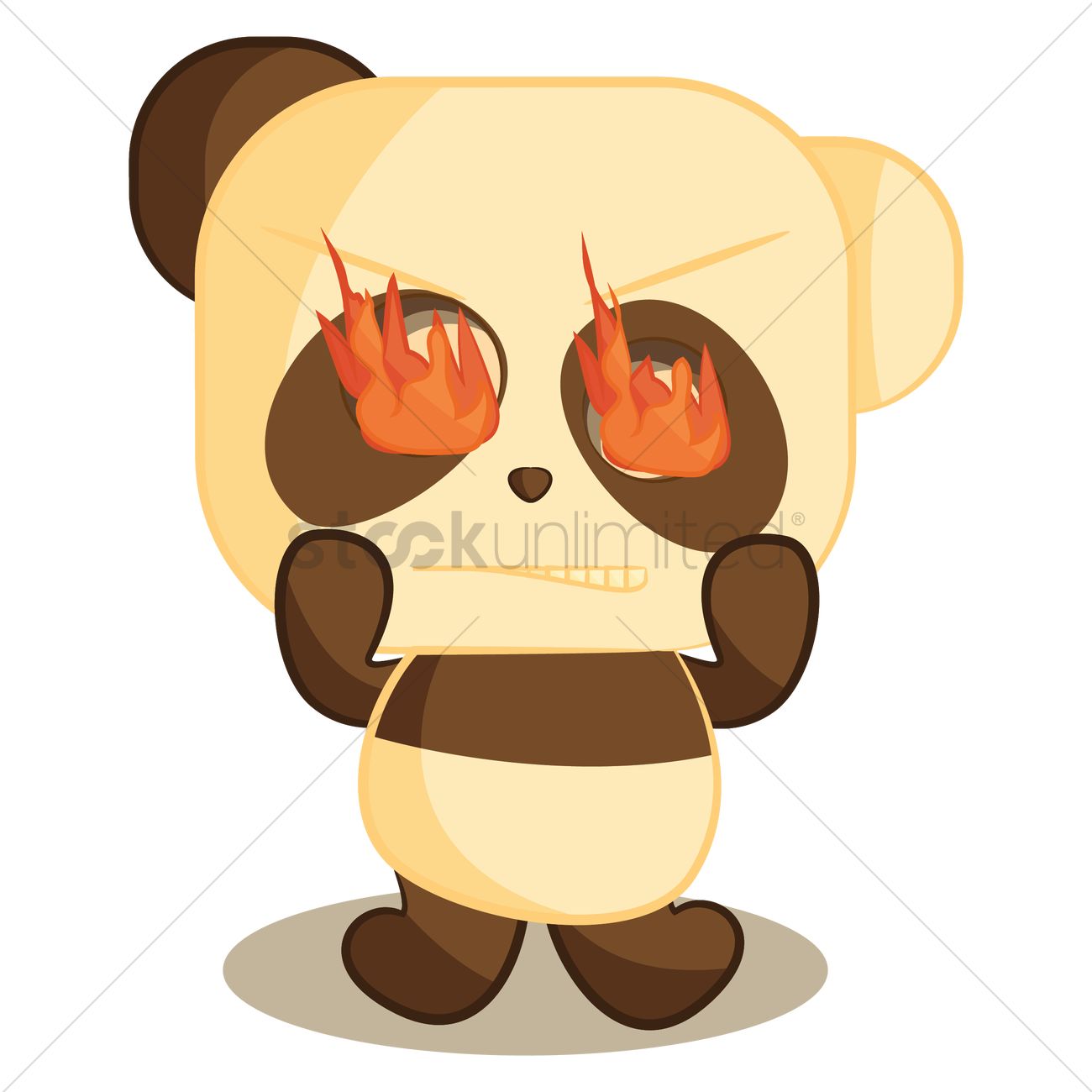 1300x1300 Angry Panda Vector Image