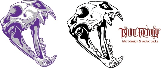 535x226 Animal Skull Vector Free Vector In Adobe Illustrator Ai ( .ai