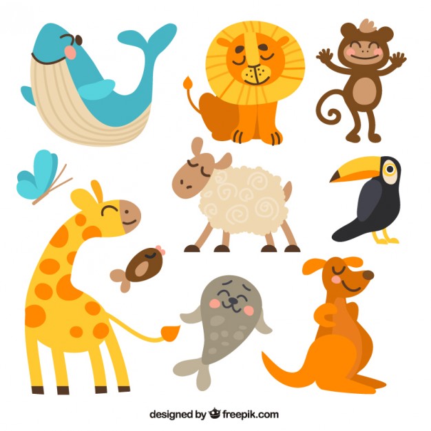 626x626 Funny Animal Collection Vector Free Download