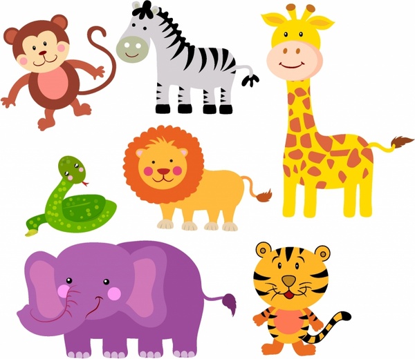 600x520 Safari Animals Free Vector In Adobe Illustrator Ai ( .ai