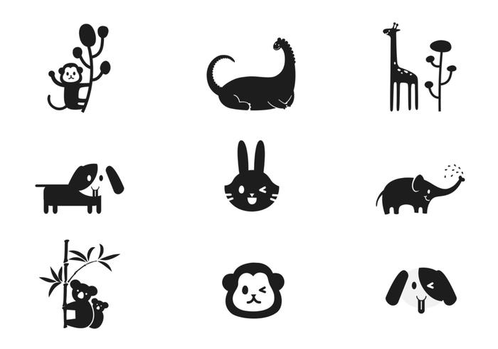 700x490 Simple Cartoon Animal Vector Pack